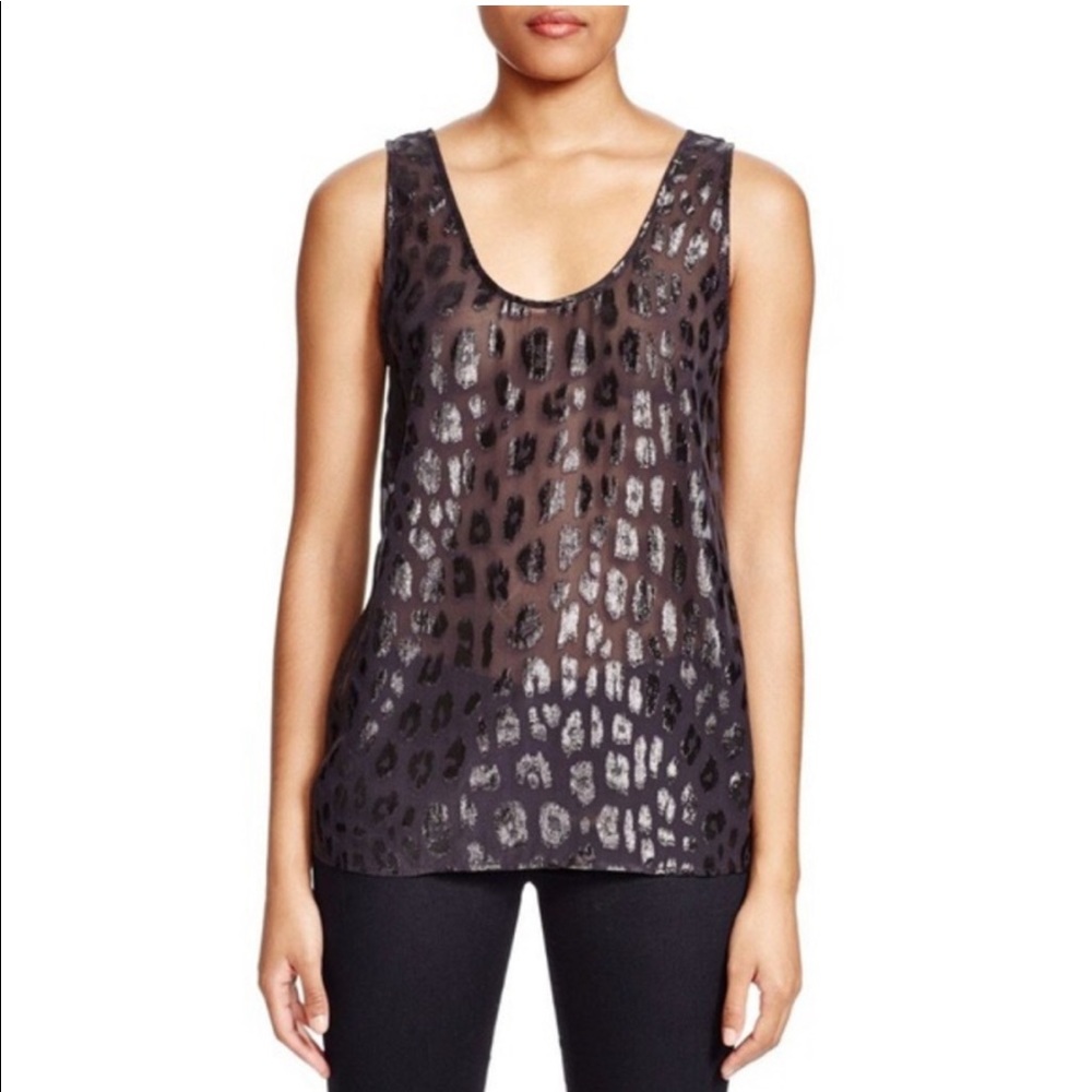 🌟Host Pick 🌟 Equipment ‘Kaylen’ metallic silk-blend jacquard tank